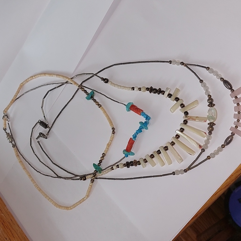 Vintage Liquid Silver Necklaces .4 Lot - Picture 6 of 8